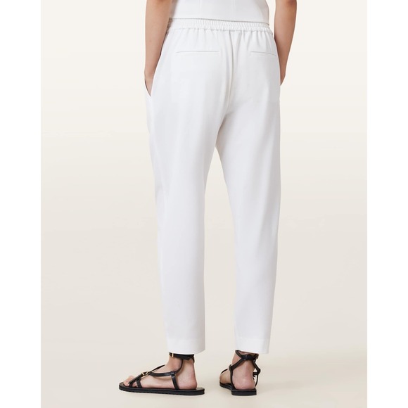 All Saints Aleida Lightweight White Pleated Trousers Tri Pants Size 0 $169 - Picture 7 of 13